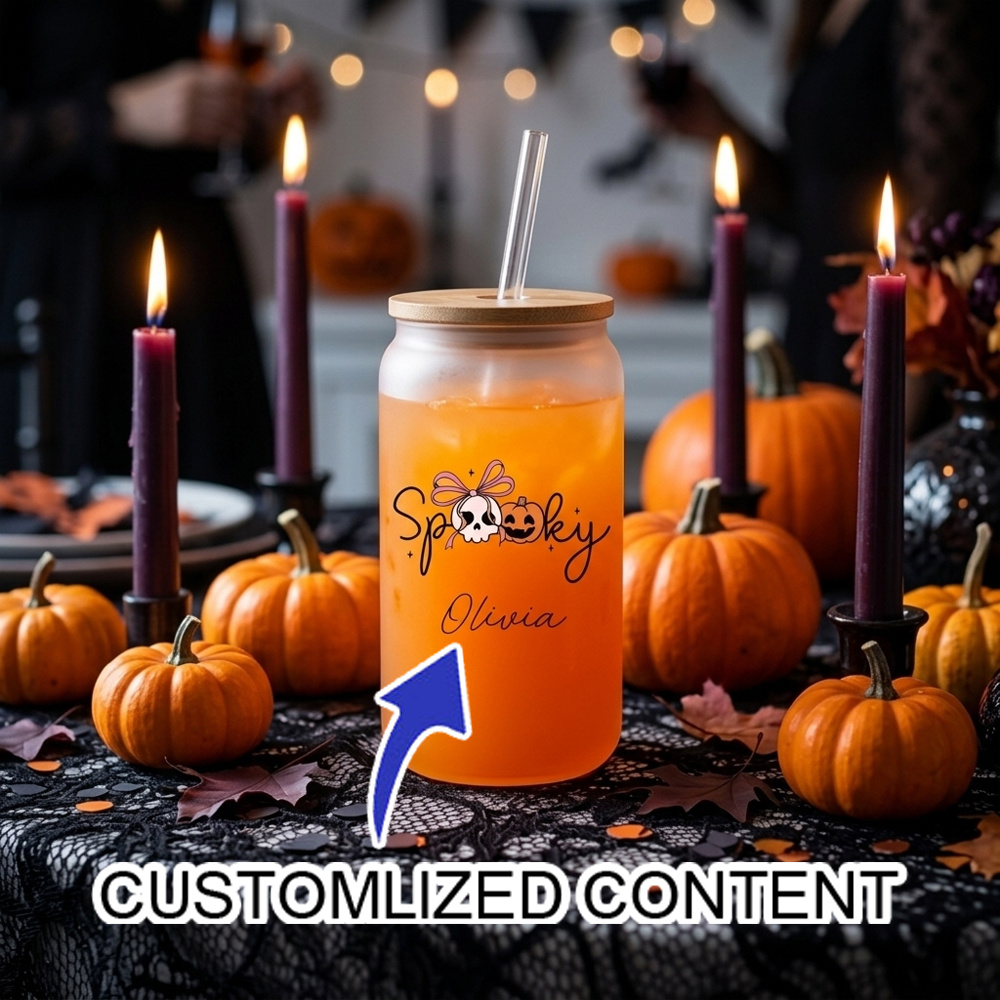 Coffee Equipment Eu - Gelas Minum Halloween Seram dengan Nama