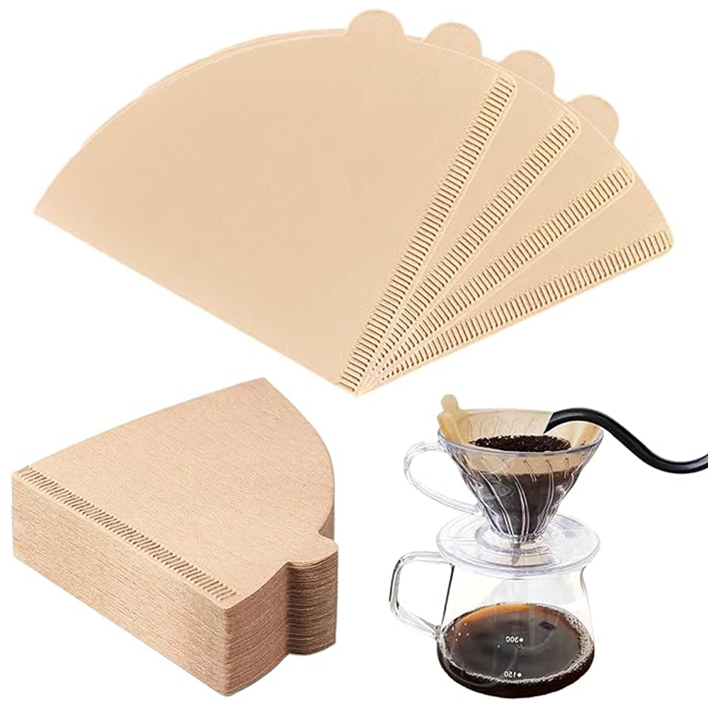 Coffee Equipment Cleaner - 100 buah kertas penyaring kopi berbentuk