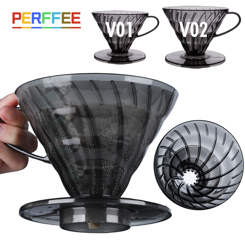Coffee Equipment V60 - Filter Kopi Bentuk V Plastik, Dripper