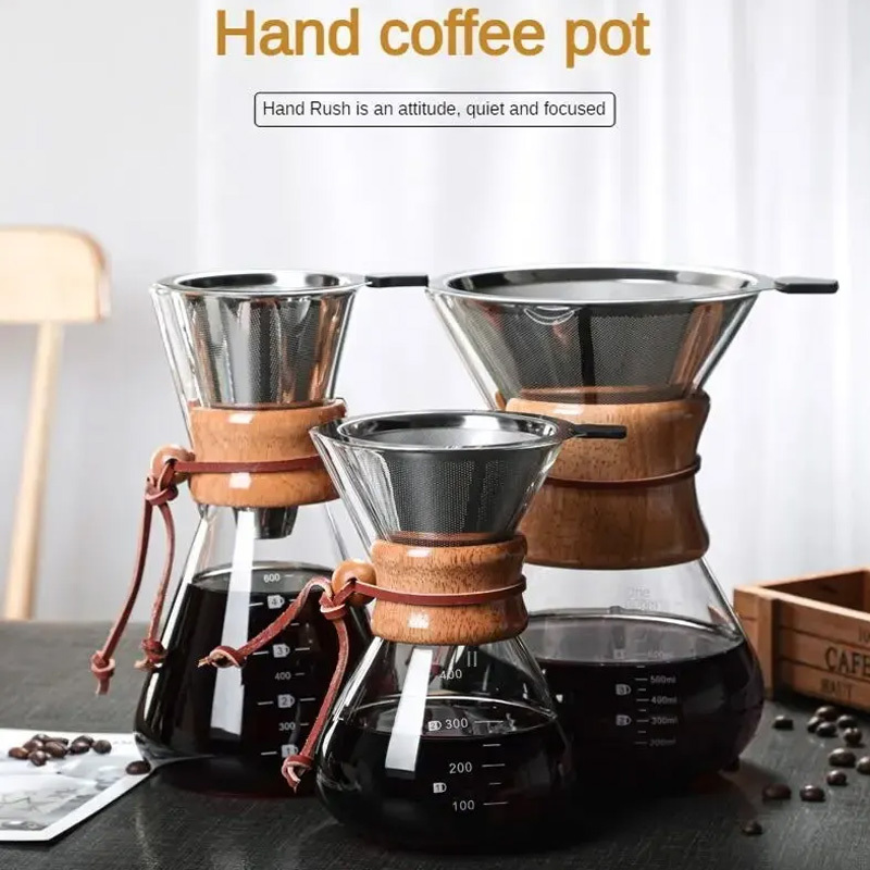 Coffee Equipment Pour Over - Ketel kopi kaca tangan, ketel kopi