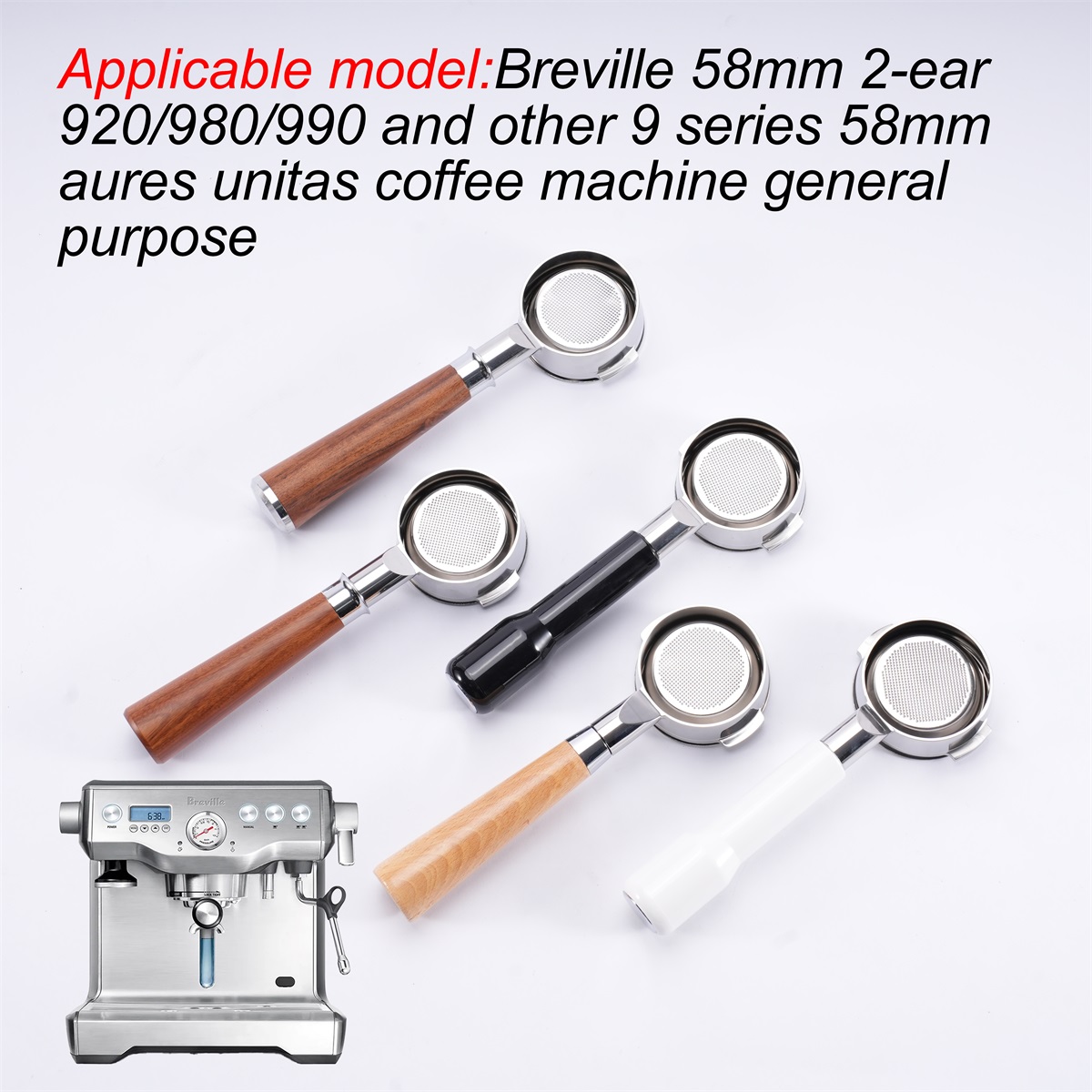 Naked Portafilter Bottomless - Portafilter Breville Bottomless 58mm baja tahan