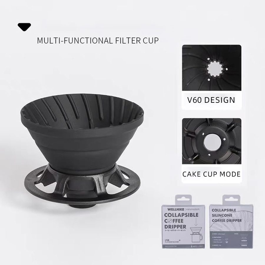Cangkir filter kopi silikon po - Coffee Equipment V60 ulasan dan harga